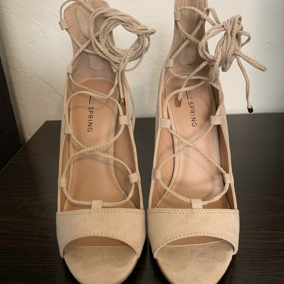 Call It Spring Lace Up Heels - Picture 2 of 5